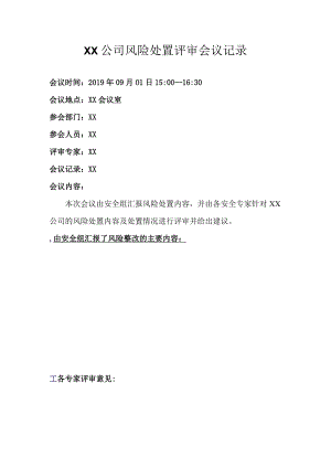 风险处置评审会议记录.docx