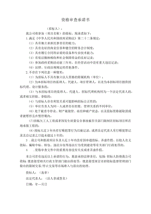 资格审查承诺书.docx