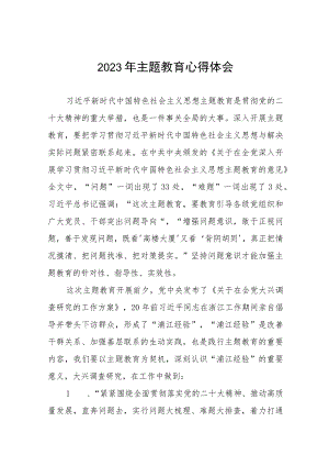 医院关于2023年主题教育的心得体会九篇.docx