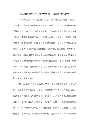 2023年乡村振兴局党委书记学习贯彻党的二十大精神一周年心得体会（合计7份）.docx