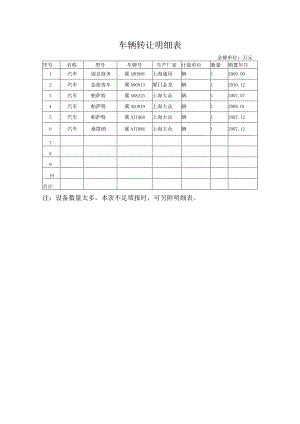 车辆转让明细表.docx