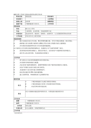 HR经理工作部门策划总监职务说明书范本.docx