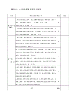 集体备课竞赛评分细则.docx