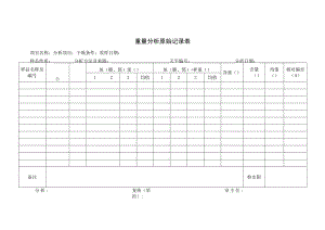 重量分析原始记录表.docx