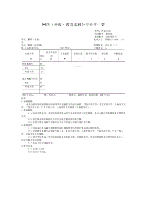 教基3330网络（开放）教育本科分专业学生数.docx