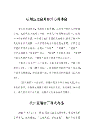 杭州亚运会开幕式心得体会八篇.docx