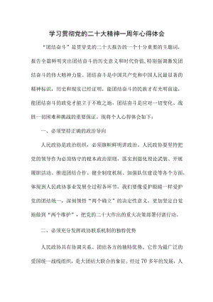 2023年高等学校教师学习贯彻《党的二十大精神》一周年个人心得体会.docx