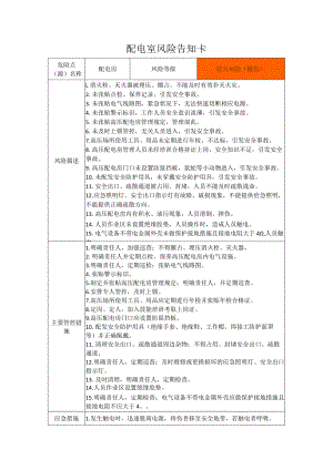 风险告知卡-配电室.docx