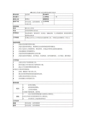 HR经理工作部门总经理职务说明书范本.docx
