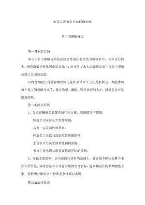 科技发展有限公司薪酬制度.docx