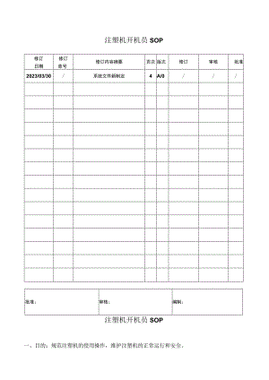 注塑机开机员作业指导SOP.docx