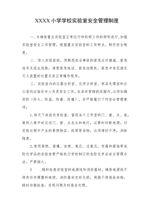 小学学校实验室安全管理制度.docx