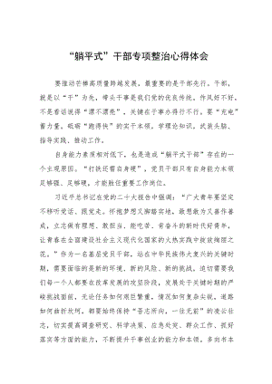 乡镇“躺平式”干部专项整治的心得体会十一篇.docx