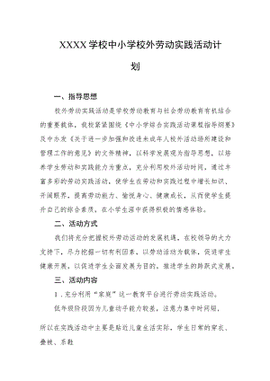 学校中小学校外劳动实践活动计划.docx