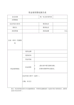 资金使用情况报告表.docx