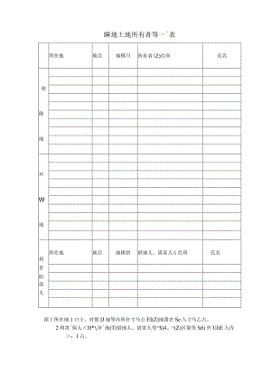 隣地土地所有者等一覧表.docx