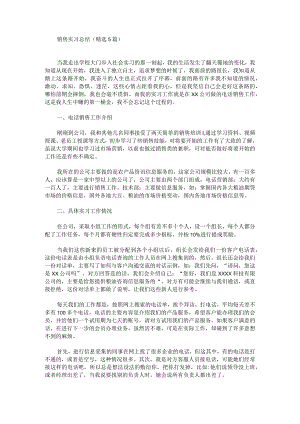 最新销售实习总结(精选5篇).docx