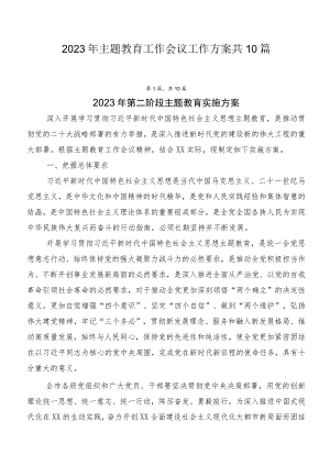 2023年主题教育工作会议工作方案共10篇.docx