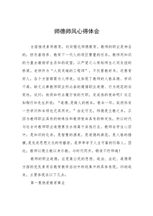 2023年师德师风学习培训心得体会(九篇).docx