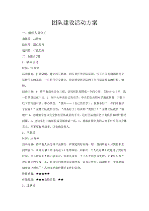 团队建设活动方案.docx