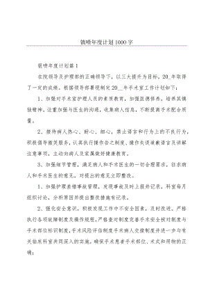 钣喷年度计划1000字.docx