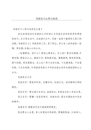 导游实习心得与收获.docx