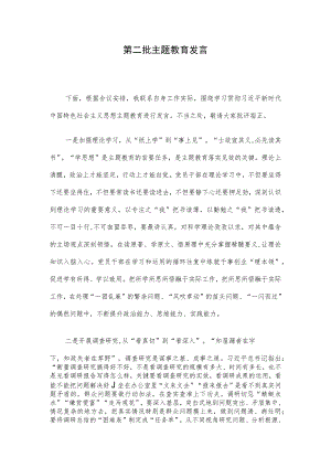 第二批主题教育发言.docx