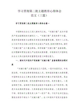 学习贯彻第二批主题教育心得体会范文（三篇）.docx