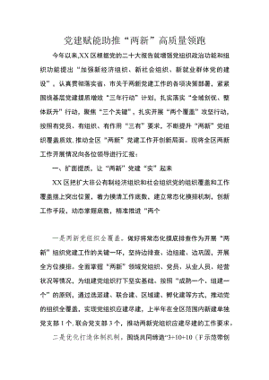 党建赋能助推“两新”高质量领跑.docx
