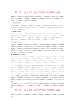 选人用人方面存在的问题及整改措施6篇.docx