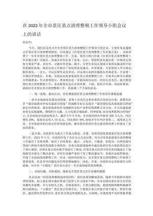 在2023年全市景区景点清理整顿工作领导小组会议上的讲话.docx