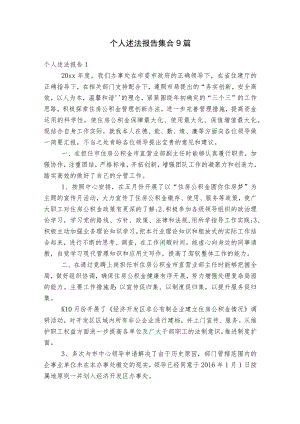个人述法报告集合9篇.docx