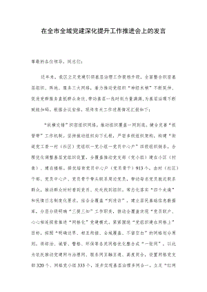 在全市全域党建深化提升工作推进会上的发言.docx