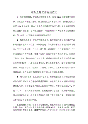 两新党建工作总结范文.docx