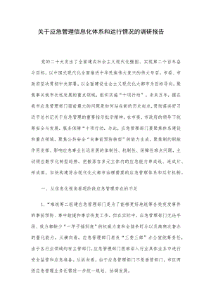 关于应急管理信息化体系和运行情况的调研报告.docx