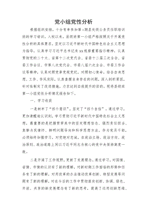 党小组党性分析报告.docx
