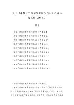 （10篇）关于《年轻干部廉洁教育案例读本》心得体会汇编.docx