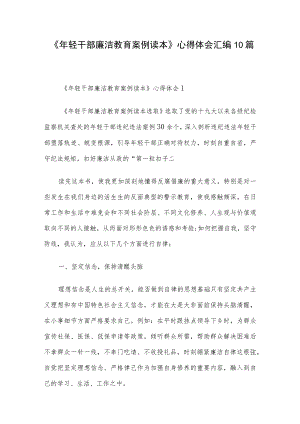 《年轻干部廉洁教育案例读本》心得体会汇编10篇.docx