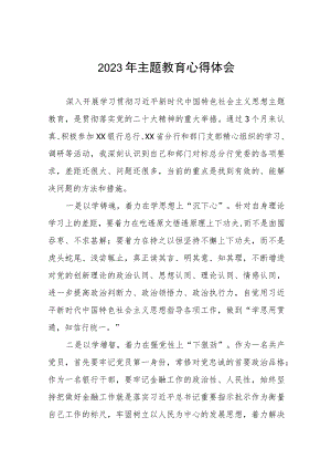 邮政储蓄银行2023年开展主题教育研讨发言提纲十一篇.docx