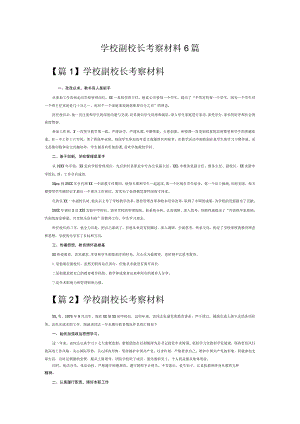 学校副校长考察材料6篇.docx