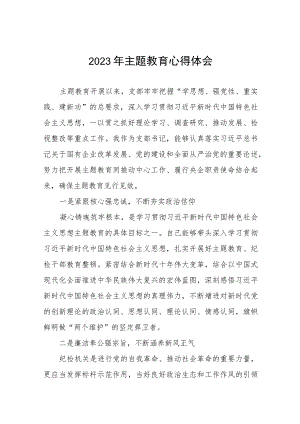 国有企业开展2023年主题教育的心得感悟九篇.docx