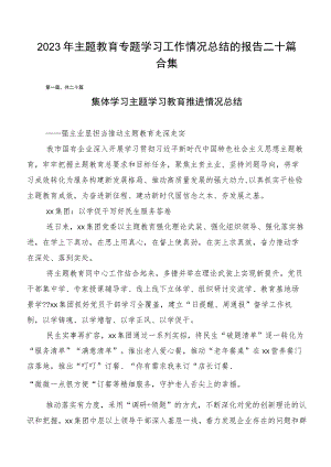 2023年主题教育专题学习工作情况总结的报告二十篇合集.docx