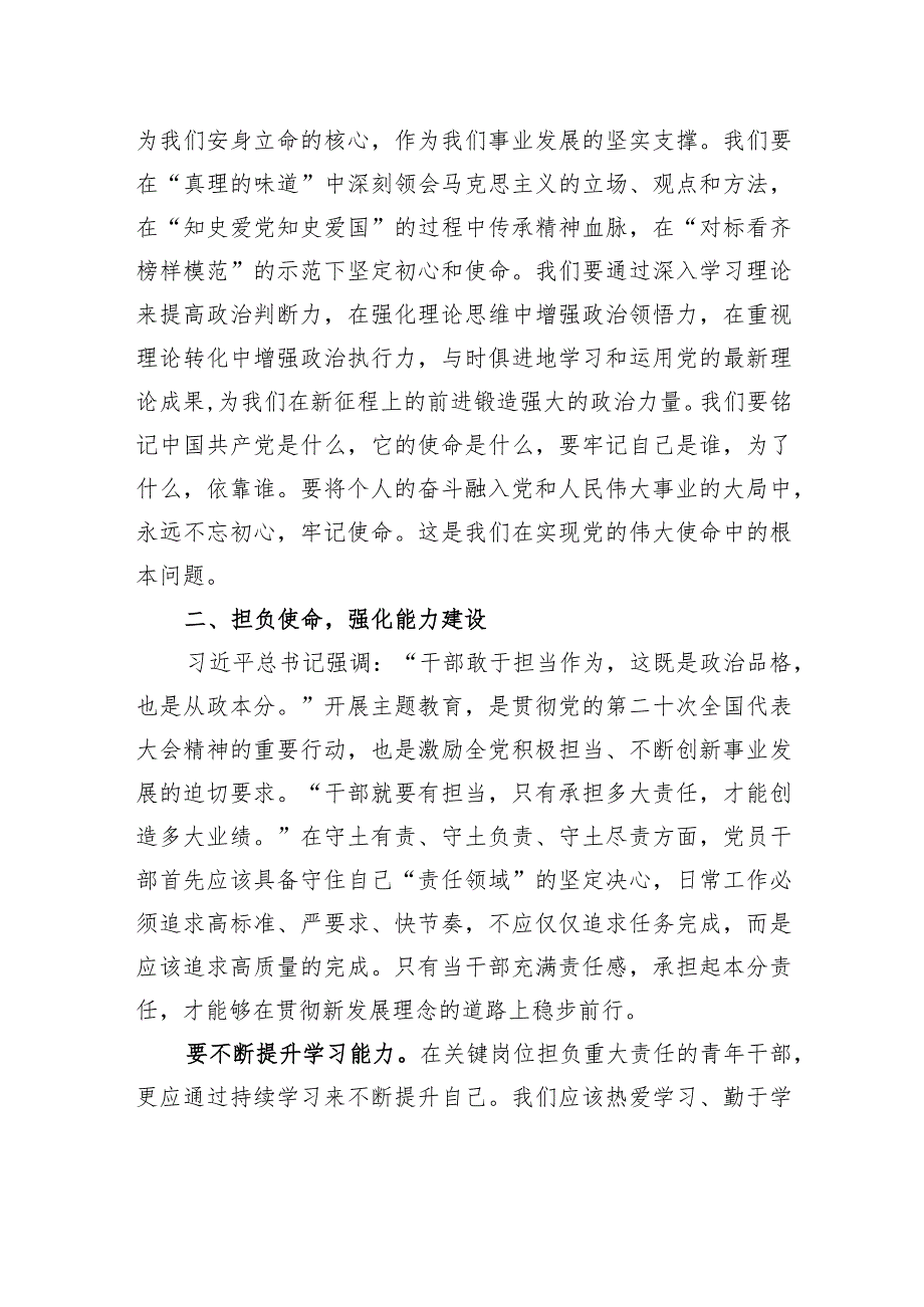 专题党课:贯彻主题教育精神+扬青年风采+谱无悔青春.docx_第3页