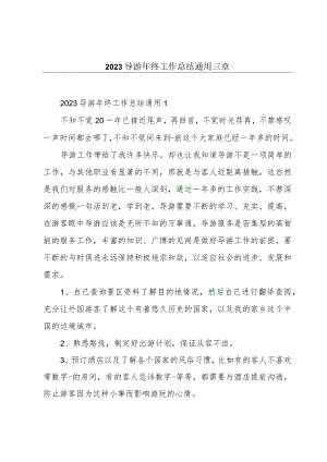 2023导游年终工作总结通用三章.docx