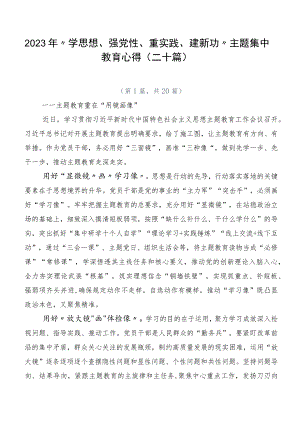 2023年“学思想、强党性、重实践、建新功”主题集中教育心得（二十篇）.docx