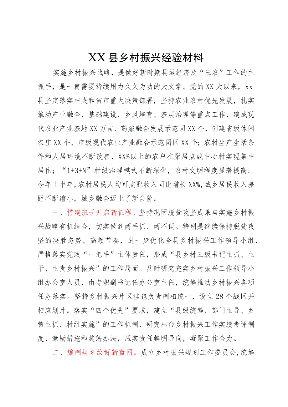 县乡村振兴经验材料.docx_第1页