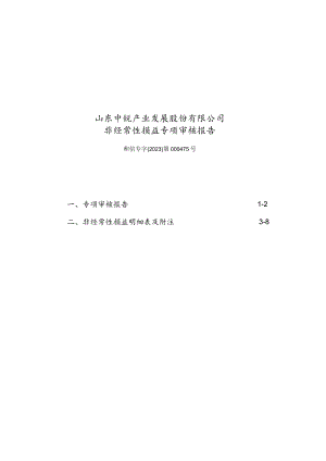 中锐股份：非经常性损益专项审核报告.docx