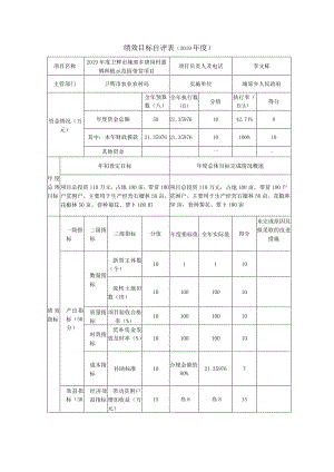 绩效目标自评019年度.docx