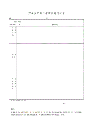 安全生产责任考核及奖惩记录.docx