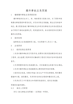 爆炸事故专项应急预案.docx